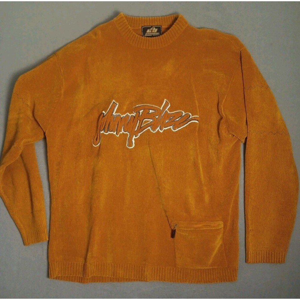 Vintage Johnny Blaze Sweater Mens XL Pullover Hip Hop 90s Method Man Wu Tang